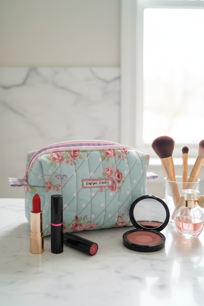 The Peony Cosmetic Bag / Make-up Bag