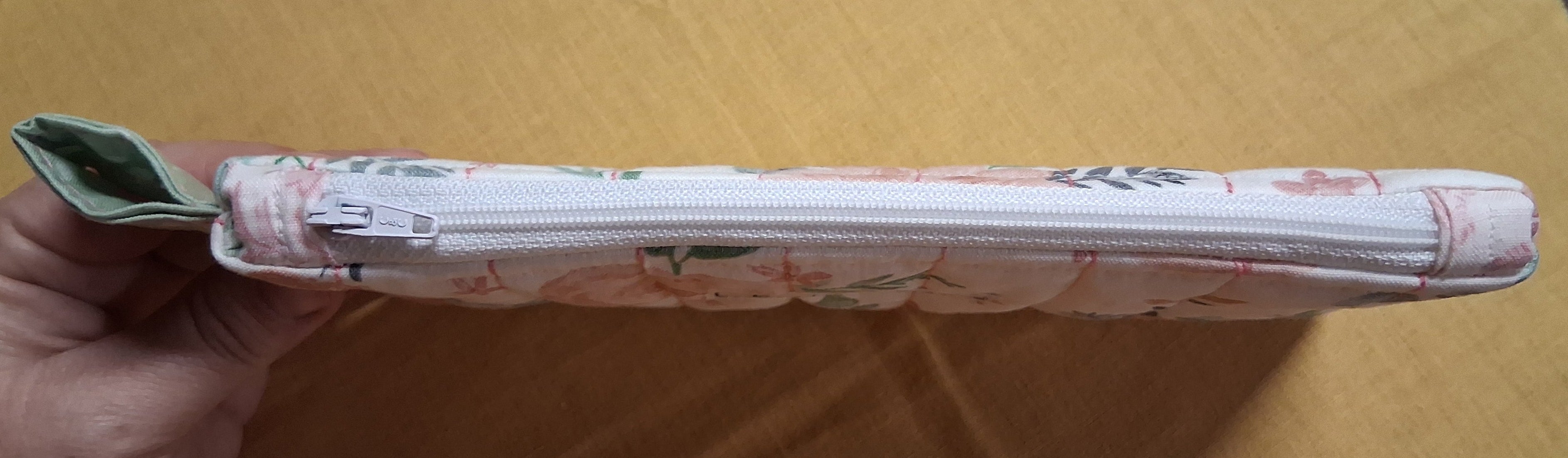 Blush Blossom Pencil Pouch (Green Lining)/ Pencil Organizer