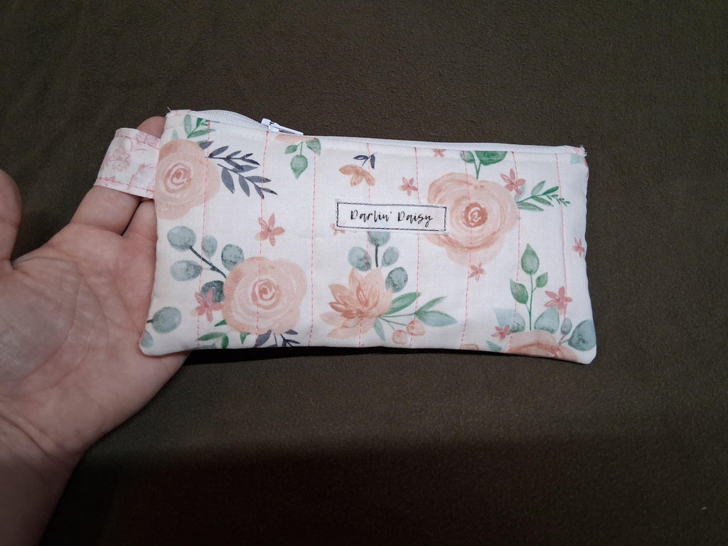 Blush Blossom Pencil Pouch/ Pencil Organizer